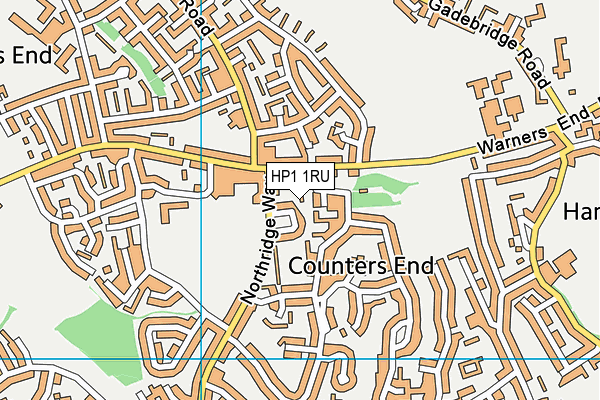 HP1 1RU map - OS VectorMap District (Ordnance Survey)