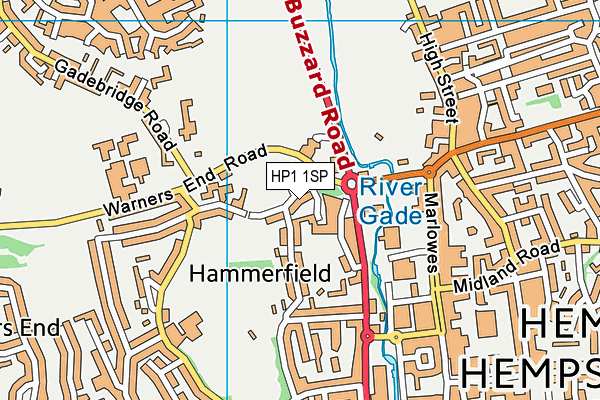 HP1 1SP map - OS VectorMap District (Ordnance Survey)