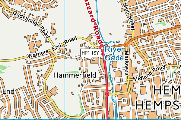 HP1 1SY map - OS VectorMap District (Ordnance Survey)