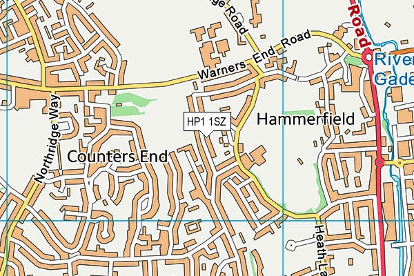 HP1 1SZ map - OS VectorMap District (Ordnance Survey)