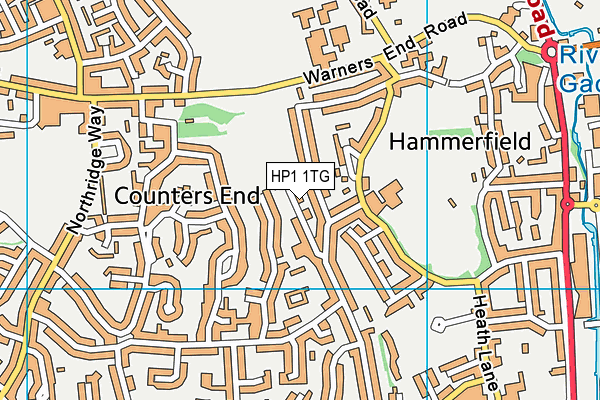 HP1 1TG map - OS VectorMap District (Ordnance Survey)