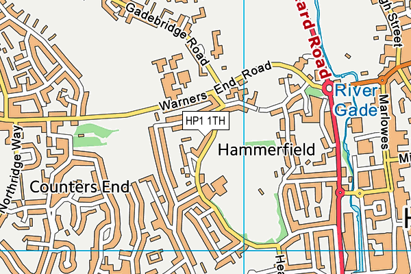 HP1 1TH map - OS VectorMap District (Ordnance Survey)
