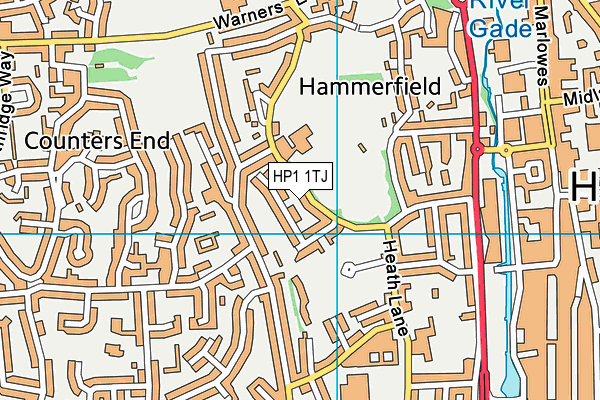 HP1 1TJ map - OS VectorMap District (Ordnance Survey)