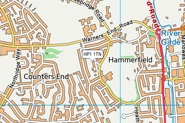HP1 1TN map - OS VectorMap District (Ordnance Survey)