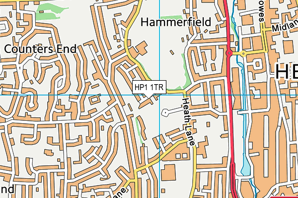 HP1 1TR map - OS VectorMap District (Ordnance Survey)