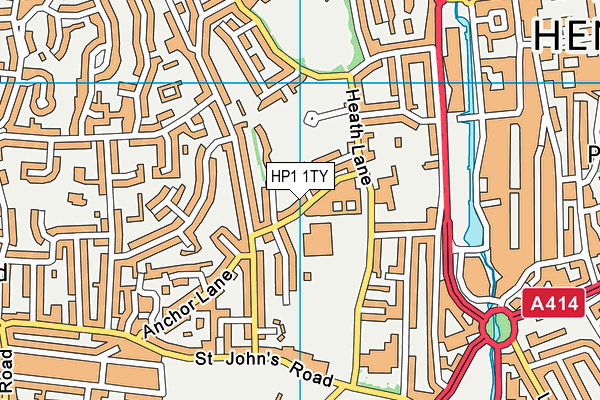 HP1 1TY map - OS VectorMap District (Ordnance Survey)