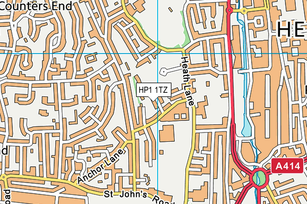 HP1 1TZ map - OS VectorMap District (Ordnance Survey)