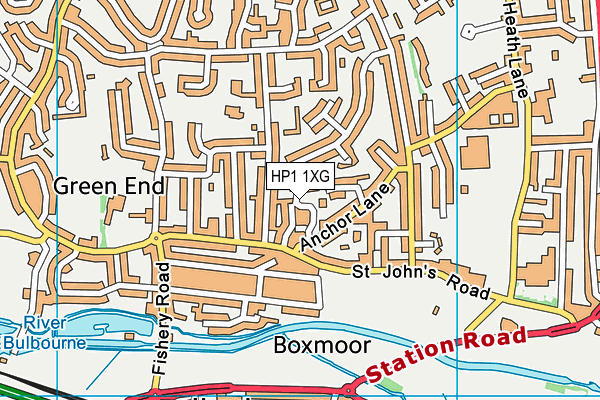 HP1 1XG map - OS VectorMap District (Ordnance Survey)