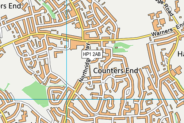 HP1 2AB map - OS VectorMap District (Ordnance Survey)