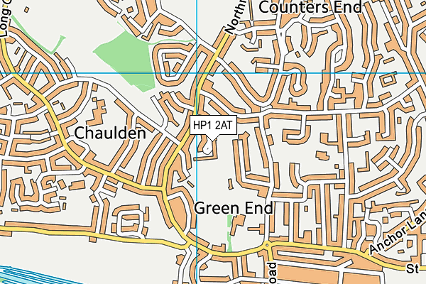 HP1 2AT map - OS VectorMap District (Ordnance Survey)