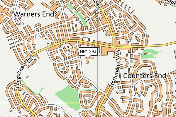 HP1 2BJ map - OS VectorMap District (Ordnance Survey)