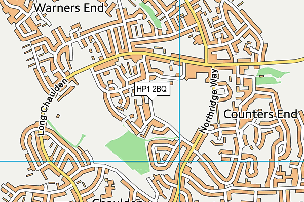HP1 2BQ map - OS VectorMap District (Ordnance Survey)