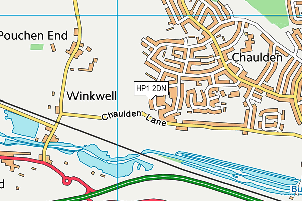 HP1 2DN map - OS VectorMap District (Ordnance Survey)