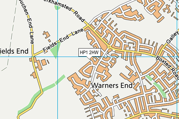 HP1 2HW map - OS VectorMap District (Ordnance Survey)