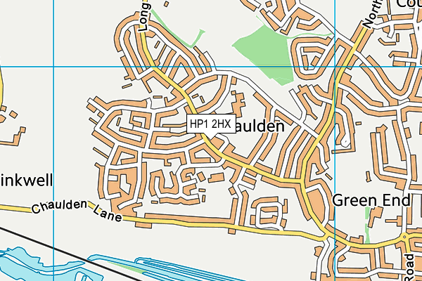 HP1 2HX map - OS VectorMap District (Ordnance Survey)