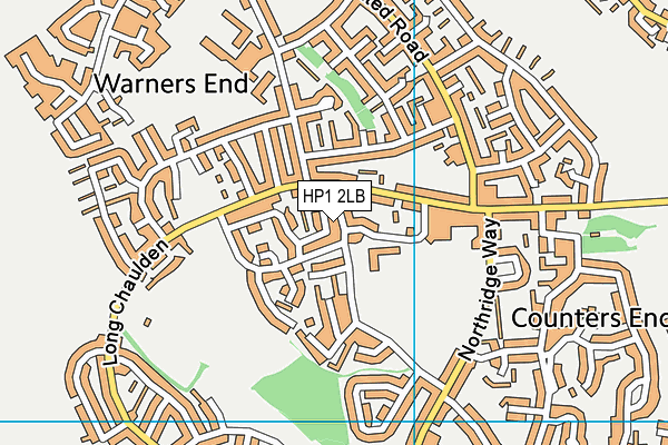 HP1 2LB map - OS VectorMap District (Ordnance Survey)