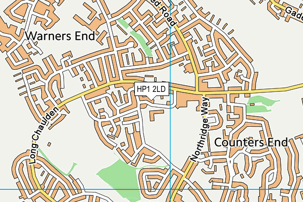 HP1 2LD map - OS VectorMap District (Ordnance Survey)
