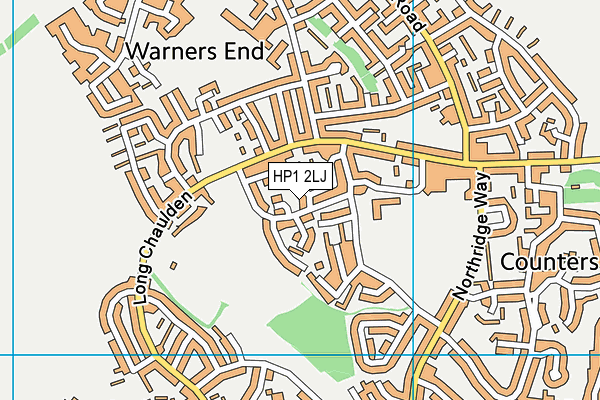 HP1 2LJ map - OS VectorMap District (Ordnance Survey)