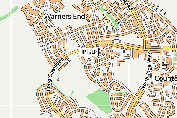 HP1 2LP map - OS VectorMap District (Ordnance Survey)