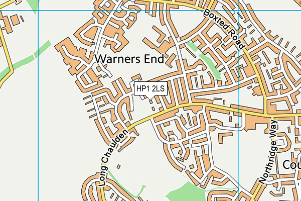 HP1 2LS map - OS VectorMap District (Ordnance Survey)