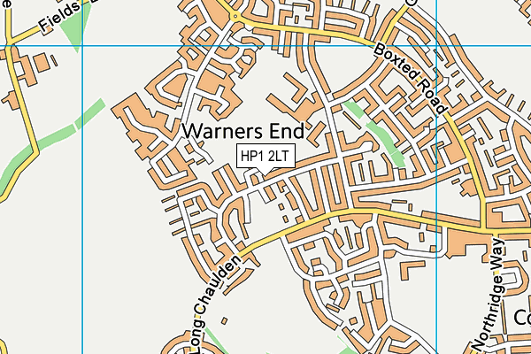 HP1 2LT map - OS VectorMap District (Ordnance Survey)
