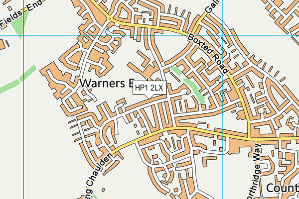 HP1 2LX map - OS VectorMap District (Ordnance Survey)