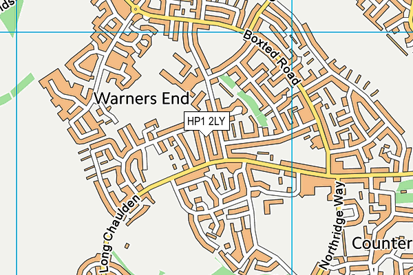 HP1 2LY map - OS VectorMap District (Ordnance Survey)
