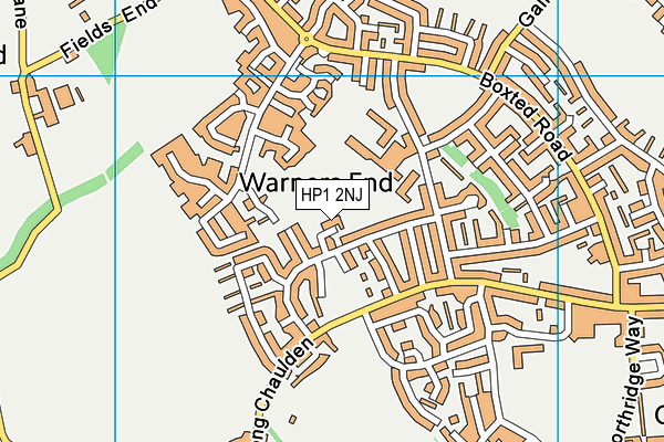 HP1 2NJ map - OS VectorMap District (Ordnance Survey)