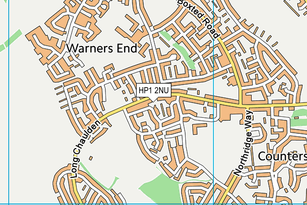 HP1 2NU map - OS VectorMap District (Ordnance Survey)
