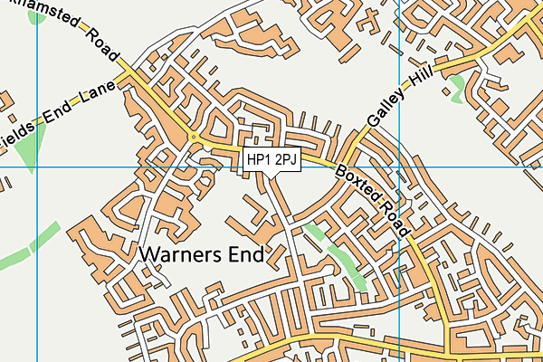 HP1 2PJ map - OS VectorMap District (Ordnance Survey)