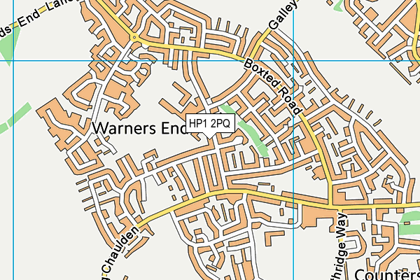 HP1 2PQ map - OS VectorMap District (Ordnance Survey)