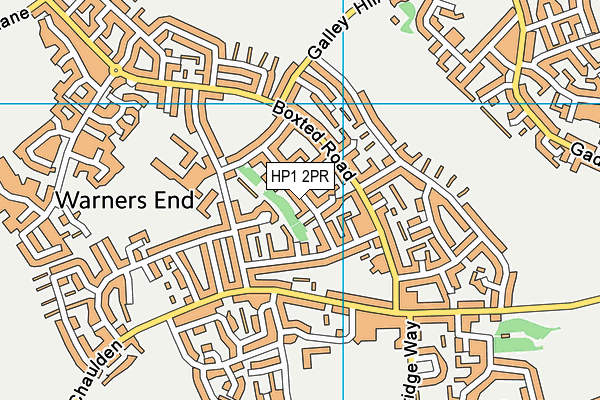 HP1 2PR map - OS VectorMap District (Ordnance Survey)