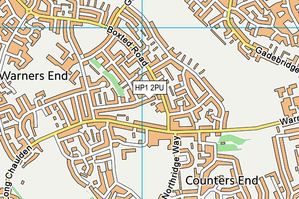 HP1 2PU map - OS VectorMap District (Ordnance Survey)