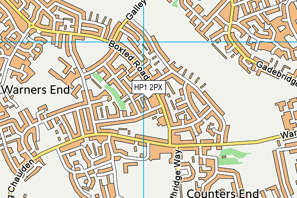 HP1 2PX map - OS VectorMap District (Ordnance Survey)