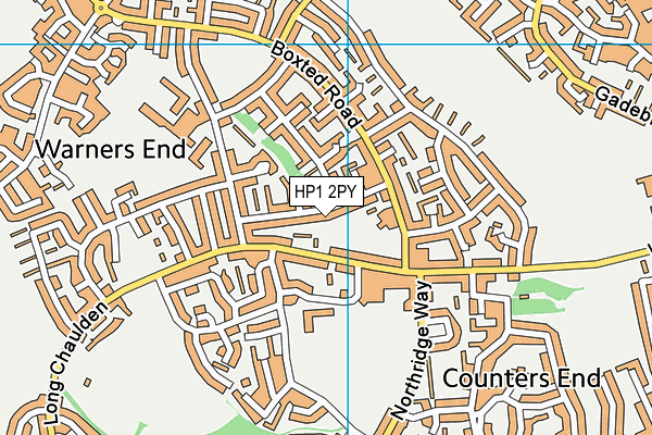 HP1 2PY map - OS VectorMap District (Ordnance Survey)