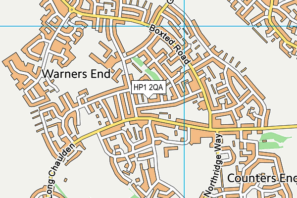 HP1 2QA map - OS VectorMap District (Ordnance Survey)