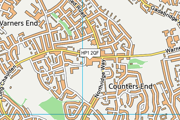 HP1 2QF map - OS VectorMap District (Ordnance Survey)