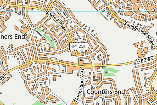 HP1 2QH map - OS VectorMap District (Ordnance Survey)