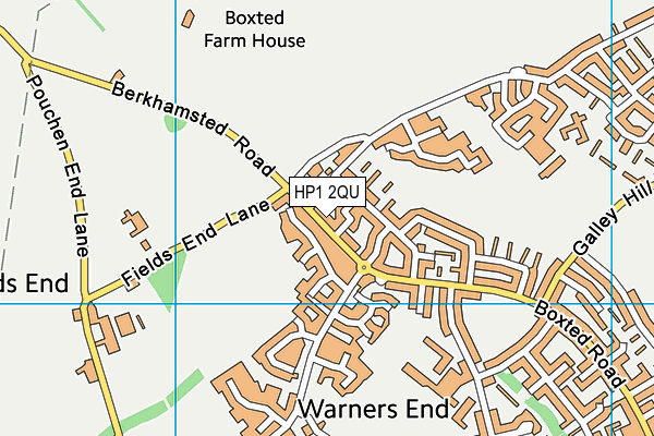 HP1 2QU map - OS VectorMap District (Ordnance Survey)