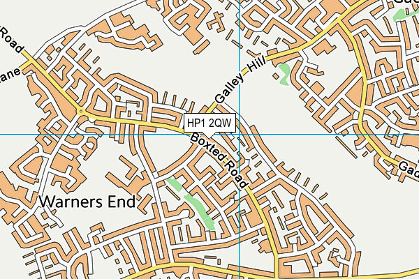HP1 2QW map - OS VectorMap District (Ordnance Survey)