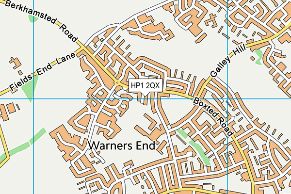 HP1 2QX map - OS VectorMap District (Ordnance Survey)