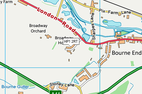 HP1 2RT map - OS VectorMap District (Ordnance Survey)
