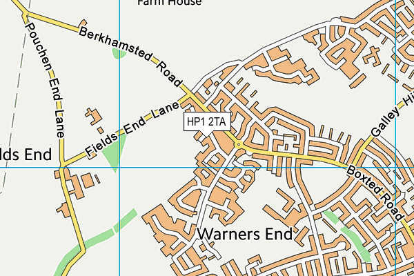 HP1 2TA map - OS VectorMap District (Ordnance Survey)