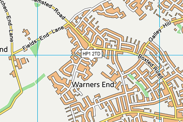 HP1 2TD map - OS VectorMap District (Ordnance Survey)