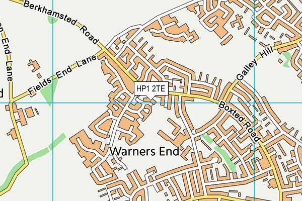 HP1 2TE map - OS VectorMap District (Ordnance Survey)