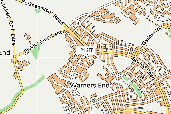 HP1 2TF map - OS VectorMap District (Ordnance Survey)
