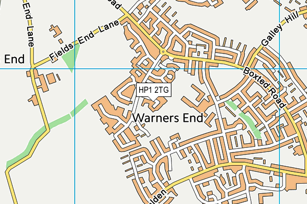 HP1 2TG map - OS VectorMap District (Ordnance Survey)