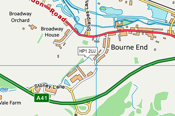 Bourne End Cricket Club map (HP1 2UJ) - OS VectorMap District (Ordnance Survey)