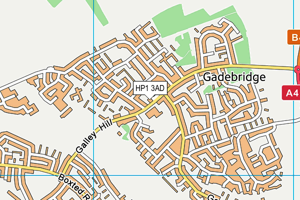 HP1 3AD map - OS VectorMap District (Ordnance Survey)