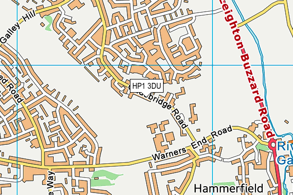 HP1 3DU map - OS VectorMap District (Ordnance Survey)